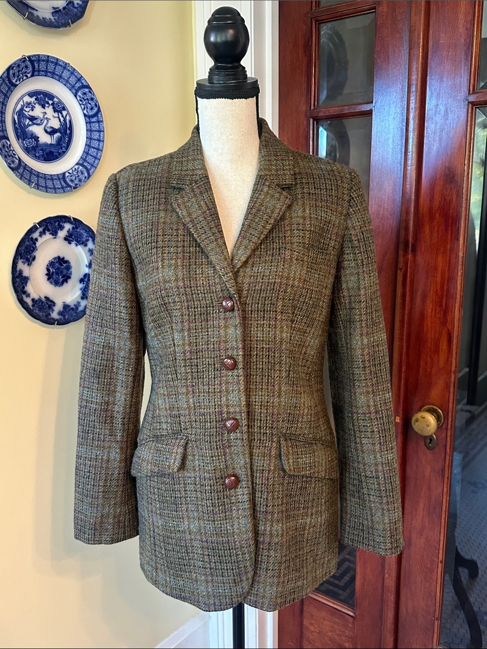 Orvis | VTG Dark Academia Tweed Wool Blazer, Size 8